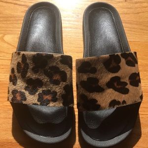 Cheetah ADIDAS slides